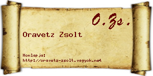 Oravetz Zsolt névjegykártya